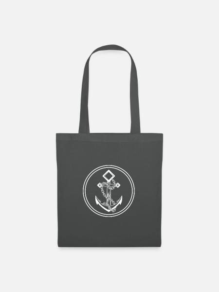 Anker Hafen Symbol - Stoffbeutel - Graphite