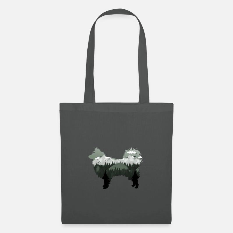 Australian Shepherd Silhouette Landschaft - Stoffbeutel - Graphite
