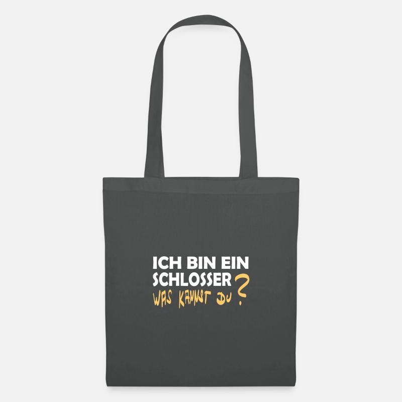 Ich bin ein Schlosser - Stoffbeutel - Graphite