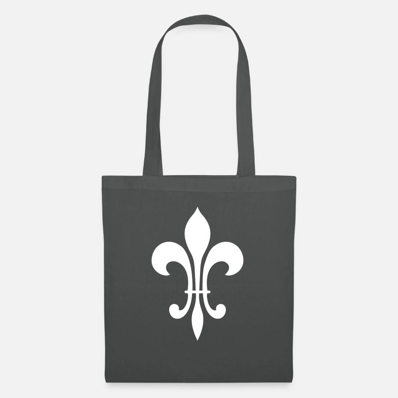 Lilie / Vektor - Fleur De Lys - Stoffbeutel - Graphite