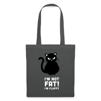 I'm not FAT! I'm fluffy. - Tote Bag - graphite grey - Front