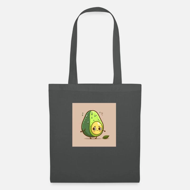 Shy Avocado - Cutefruitz - Stoffbeutel - Graphite