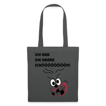 Ich hab die Haare schön - Stoffbeutel - Graphite - Vorne