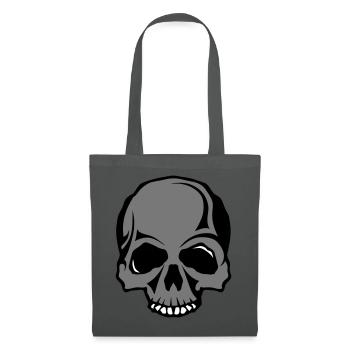 tete de mort crane 1511246 - Sac en tissu - gris graphite - Devant