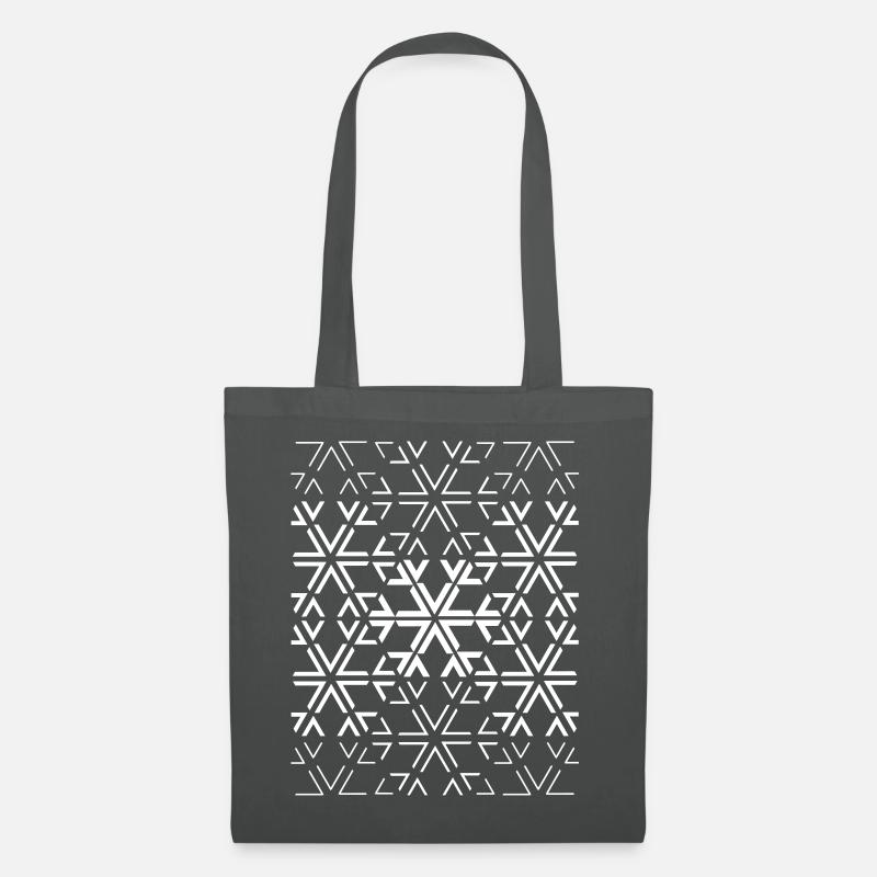 Schneeflocke 9 - Stoffbeutel - Graphite