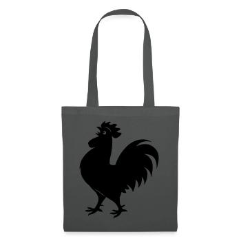 Figure d’ombre de coq - Sac en tissu - gris graphite - Devant