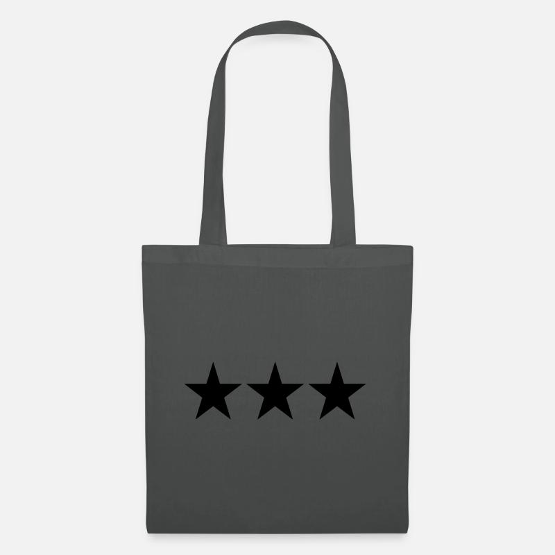 3 STERNE - Stoffbeutel - Graphite