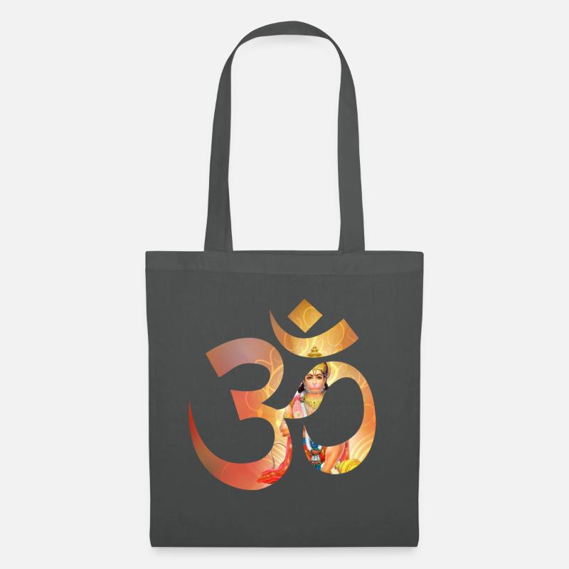 Om Hanuman bunt - Stoffbeutel - Graphite