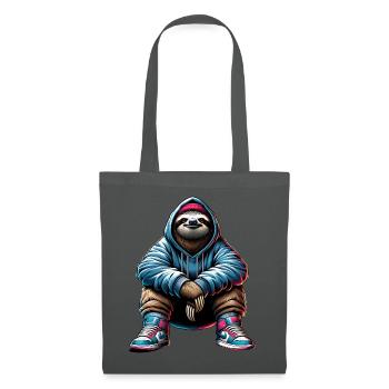 Casual Sloth in Hoodie Streetwear - Tote Bag - graphite grey - Front