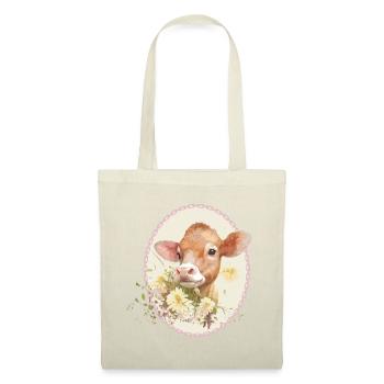Veau charmant - Sac en tissu - nature - Devant