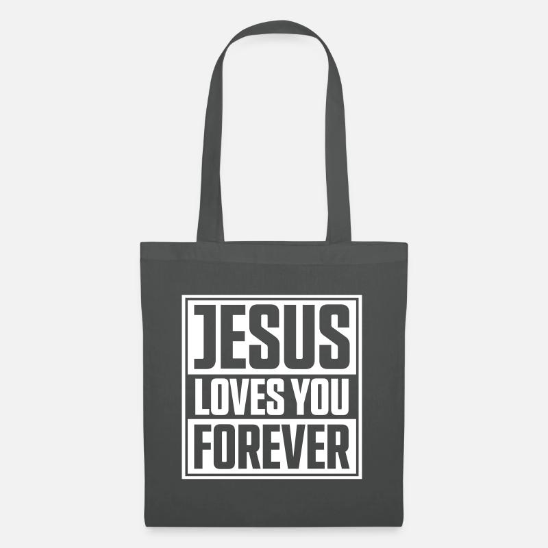 jesus liebt dich - Stoffbeutel - Graphite