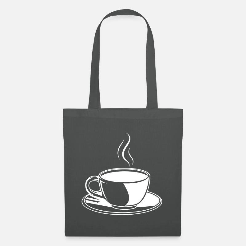 kaffee tasse symbol Cappuccino - Stoffbeutel - Graphite