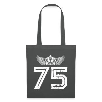 75 Number crown - Tote Bag - graphite grey - Front