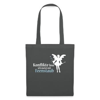 I resolve conflicts usually with fairy dust - Tote Bag - graphite grey - Front