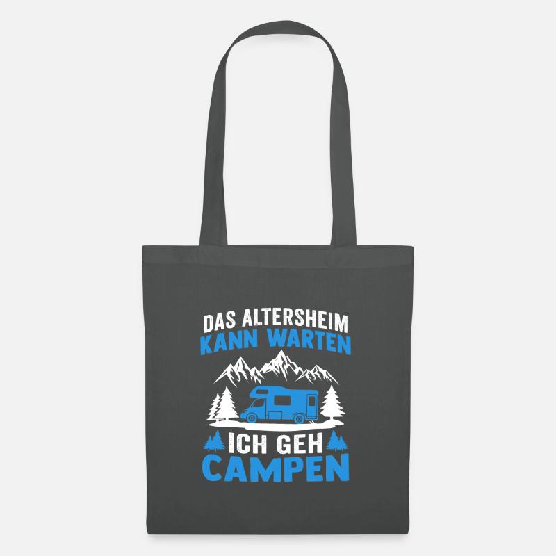 das altersheim kann warten ich geh campen - Stoffbeutel - Graphite