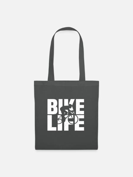 bike life fahrrad leben - Stoffbeutel - Graphite