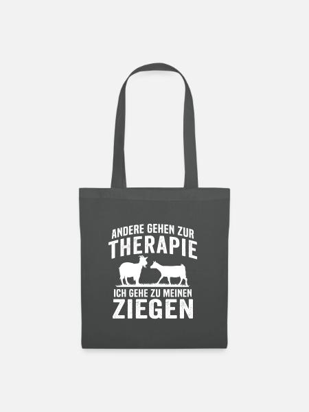 ich gehe zu meinen ziegen - Stoffbeutel - Graphite