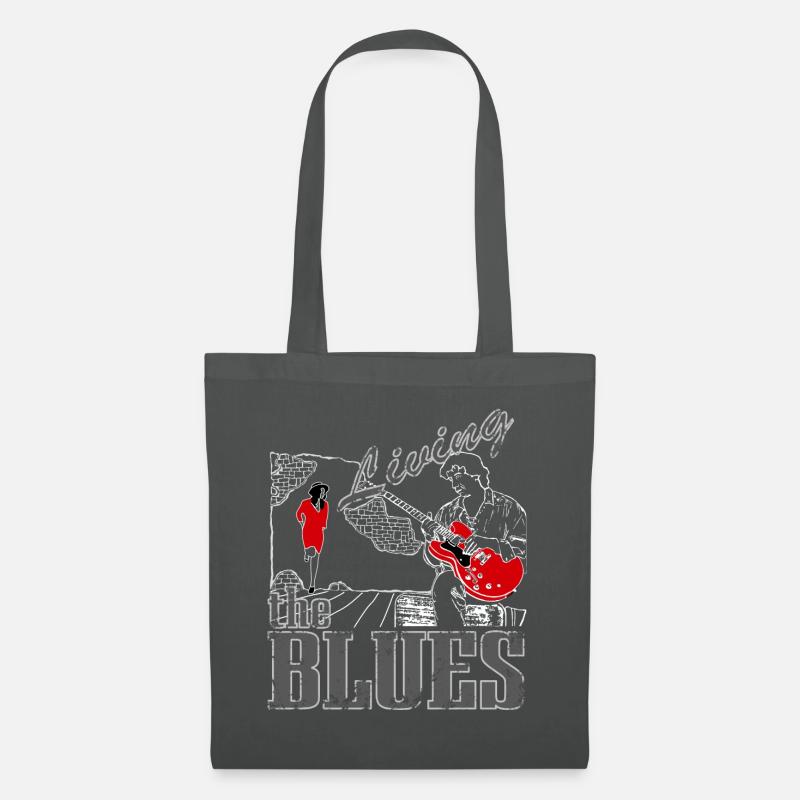 Blues Musik Gitarre - Stoffbeutel - Graphite