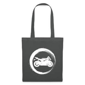 Sporty Hobby Leidenschaft Motorrad - Stoffbeutel - Graphite - Vorne