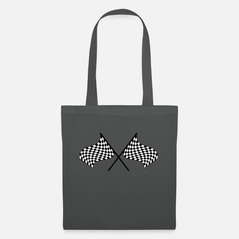 Racing Flag - Stoffbeutel - Graphite
