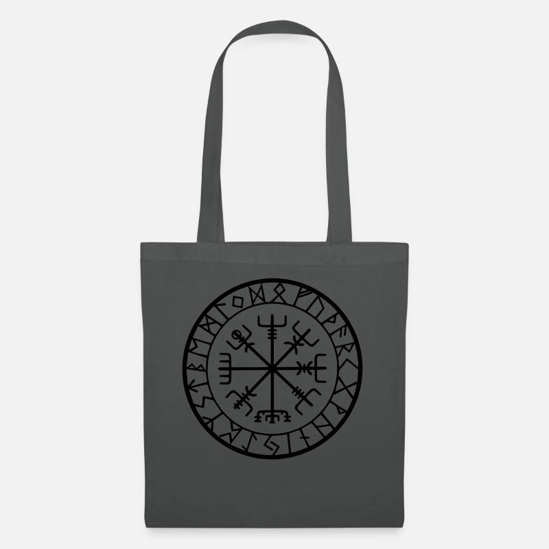 Wikinger Vegvisir Runen - Stoffbeutel - Graphite