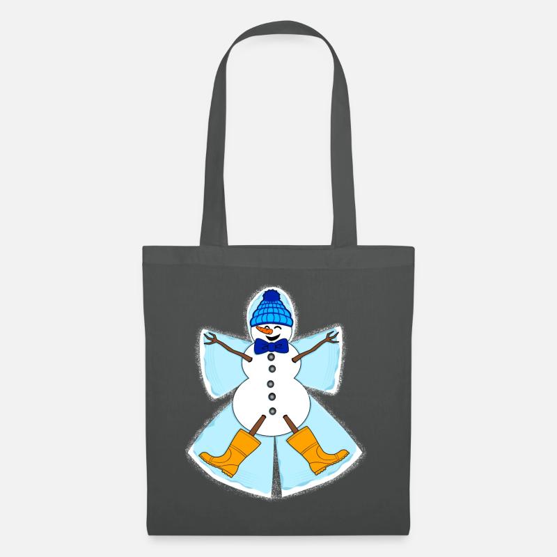 Schneeengel Schneemann - Stoffbeutel - Graphite