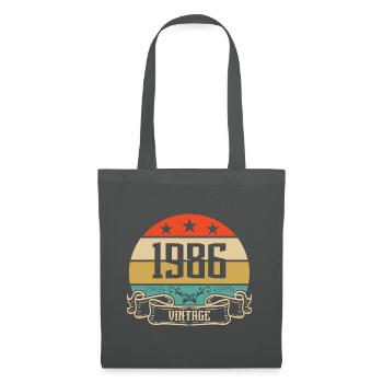 1986 Vintage Birthday Retro Classic - Sac en tissu - gris graphite - Devant