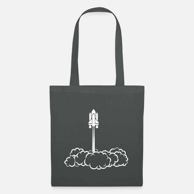 Space Shuttle Start - Stoffbeutel - Graphite