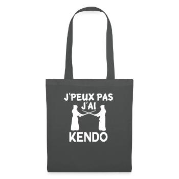 j'peux pas j'ai kendo - Sac en tissu - gris graphite - Devant
