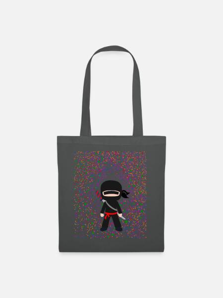 Ninja Dots - Stoffbeutel - Graphite