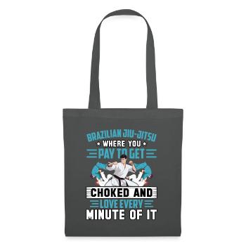 Brazilian Jiu-Jitsu BJJ - Tote Bag - graphite grey - Front