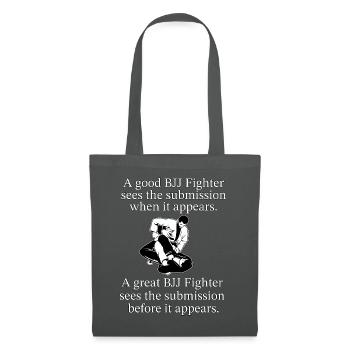 Jiu-Jitsu brésilien BJJ dicton drôle - Sac en tissu - gris graphite - Devant