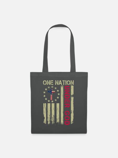 Eine Nation unter Gott - Stoffbeutel - Graphite