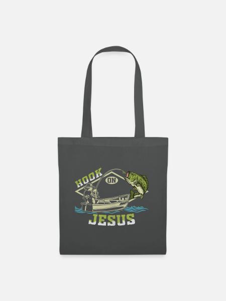 Haken an Jesus - Stoffbeutel - Graphite