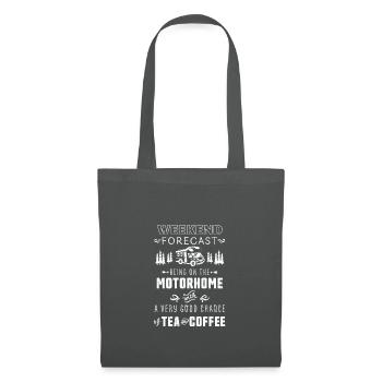 Weekend Forecast: On Motorhome with Tea and Coffee - Tote Bag - graphite grey - Front