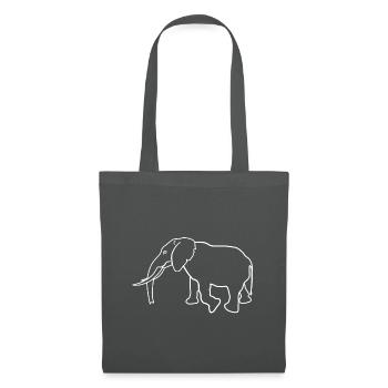 Great Elephant of Nantes - White - Tote Bag - graphite grey - Front