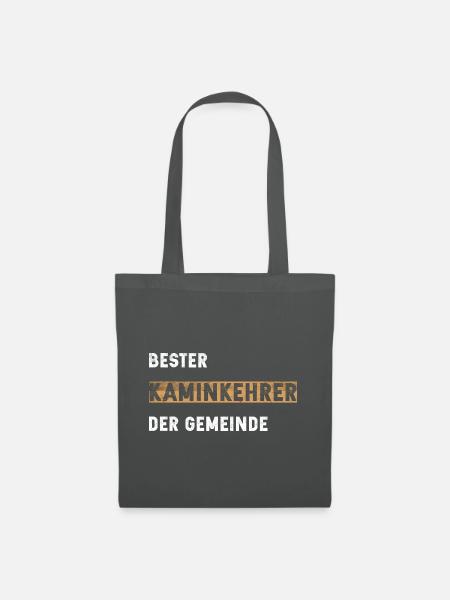 Kaminkehrer, Schornsteinfeger, Kaminfeger Geschenk - Stoffbeutel - Graphite
