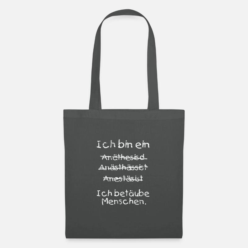 Ich bin ein Anästhesist 1646 - Stoffbeutel - Graphite