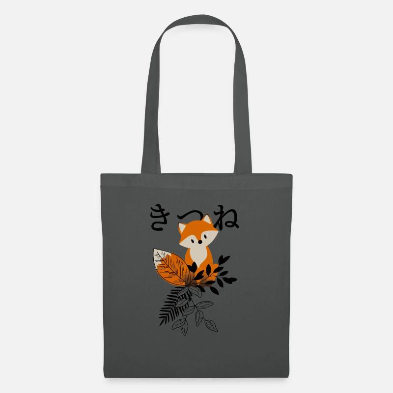 Chibi Fox Kitsune - Sac en tissu - gris graphite