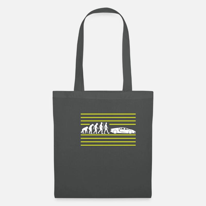 ÉVOLUTION DU SINGE À LA VOITURE - Sac en tissu - gris graphite