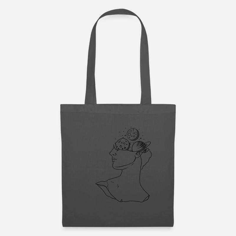 Welten im Kopf - Stoffbeutel - Graphite