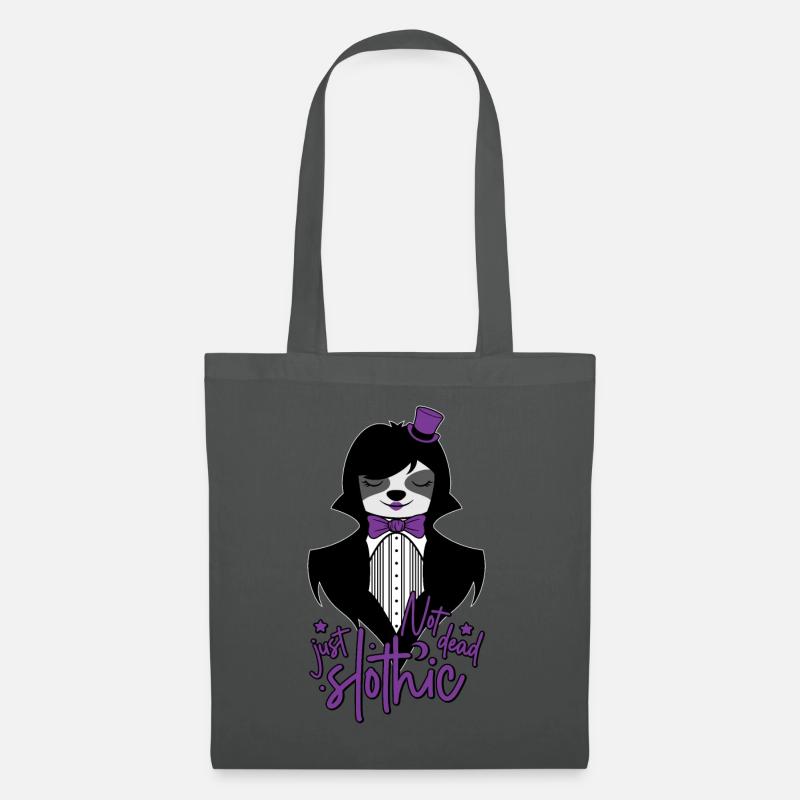 NOT DEAD JUST SLOTHIC - GOTH GOTHIQUE GOTH DÉFECTUEUX - Sac en tissu - gris graphite