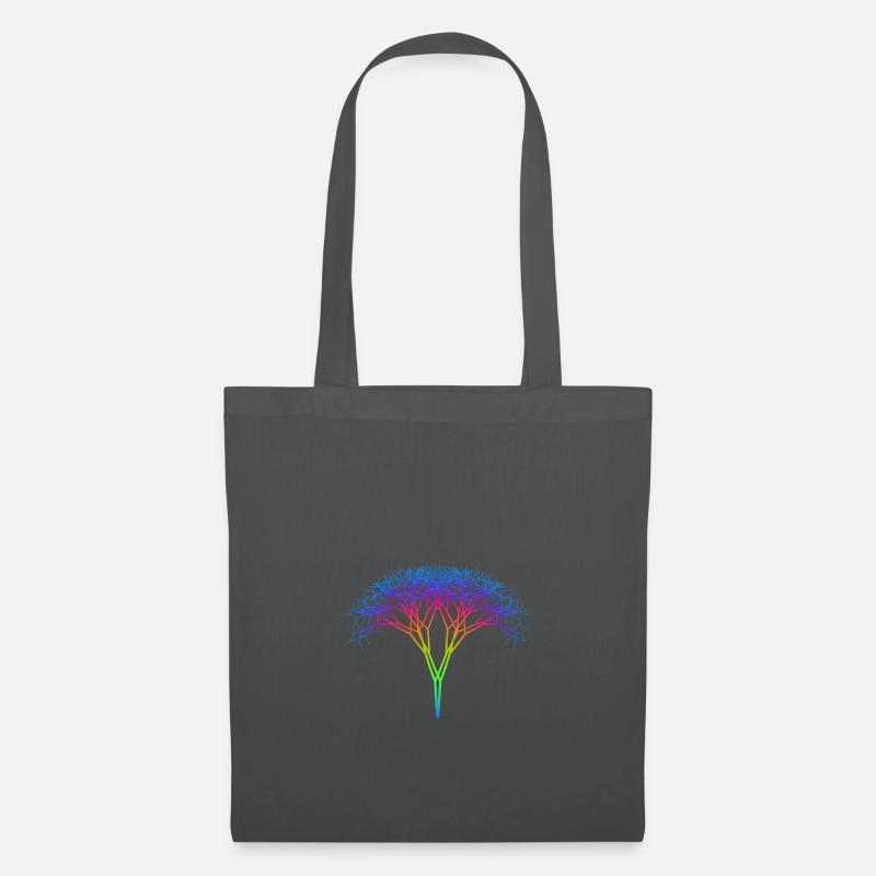 Baum mit Regenbogen Spektrum - Stoffbeutel - Graphite