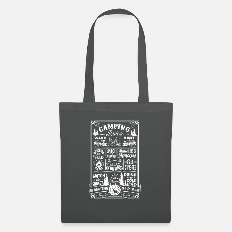 Camping Rules - Stoffbeutel - Graphite