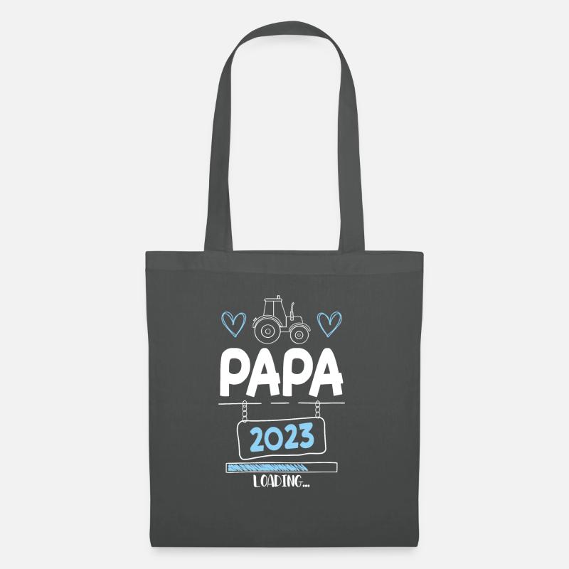 Papa 2023 Loading Schwangerschaft - Stoffbeutel - Graphite
