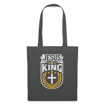 jesus is king quote - Tote Bag - graphite grey - Front