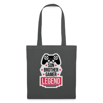 son brother gamer legend - Stoffbeutel - Graphite - Vorne
