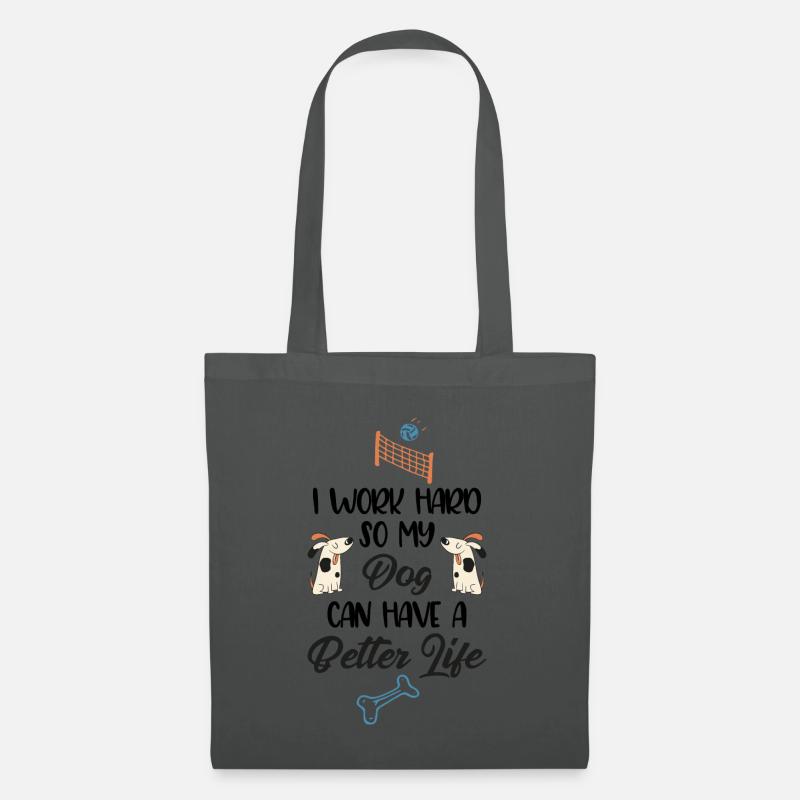 lustiger Hunde Spruch - Stoffbeutel - Graphite