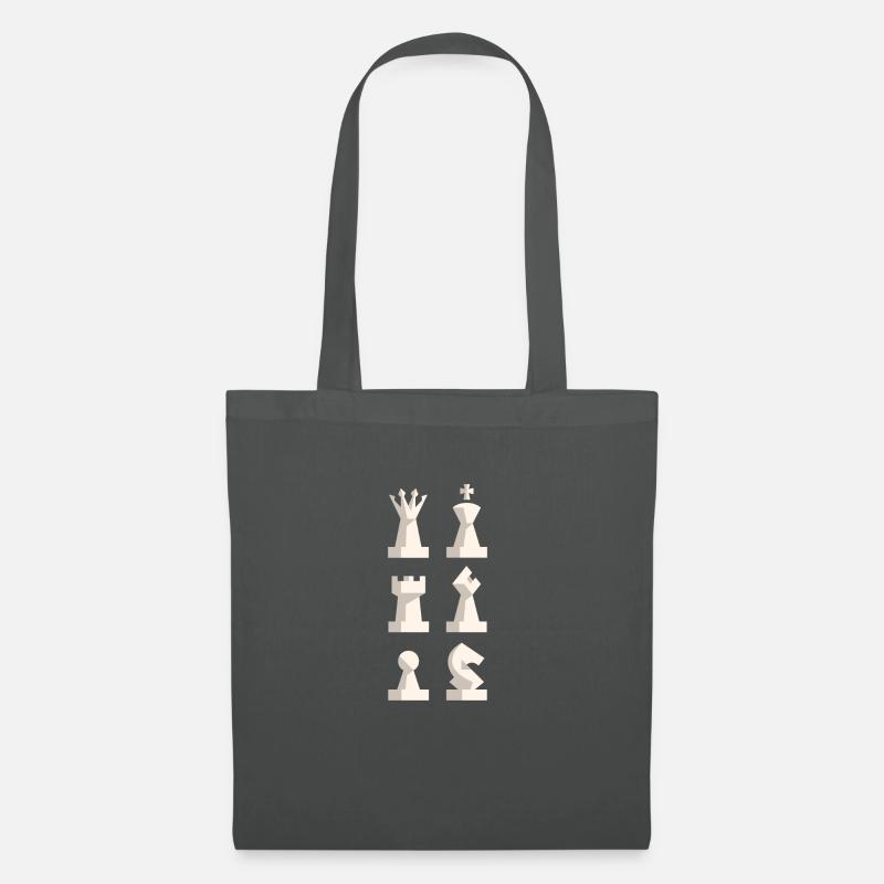 Schachfiguren - Schach - Geschenk - Stoffbeutel - Graphite