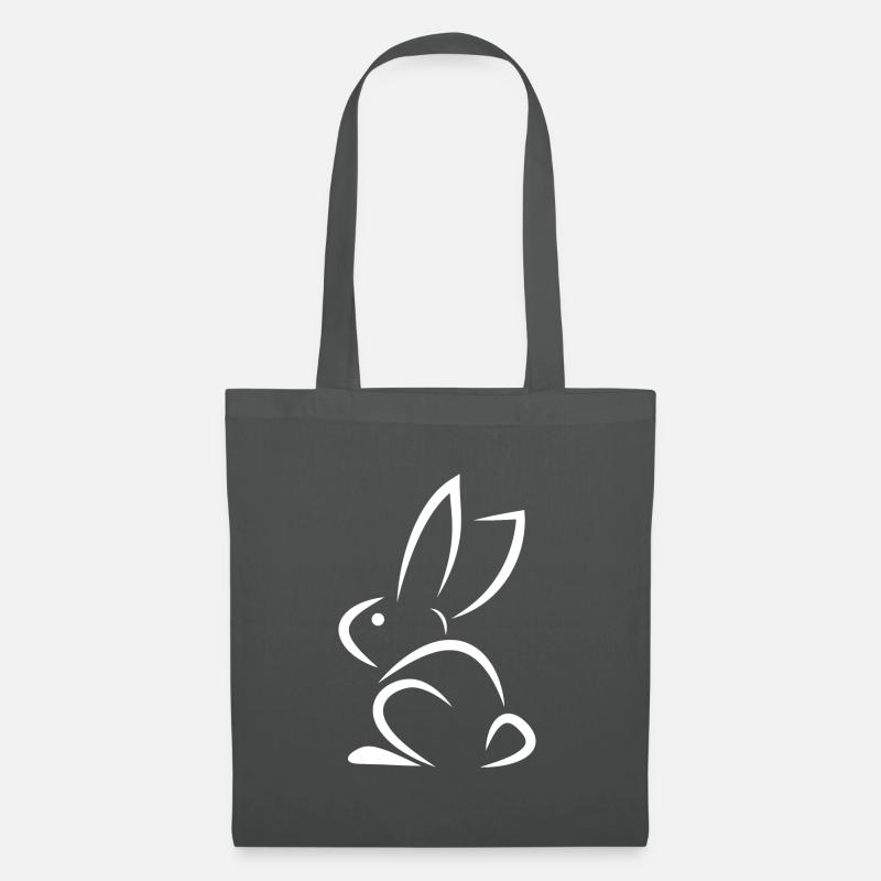 white rabbit - Tote Bag - graphite grey
